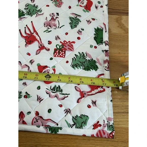 Cath Kidston London Ditsy Deer Pink Christmas Holiday FULL Quilt 87.5" x 77.5" - Picture 6 of 9
